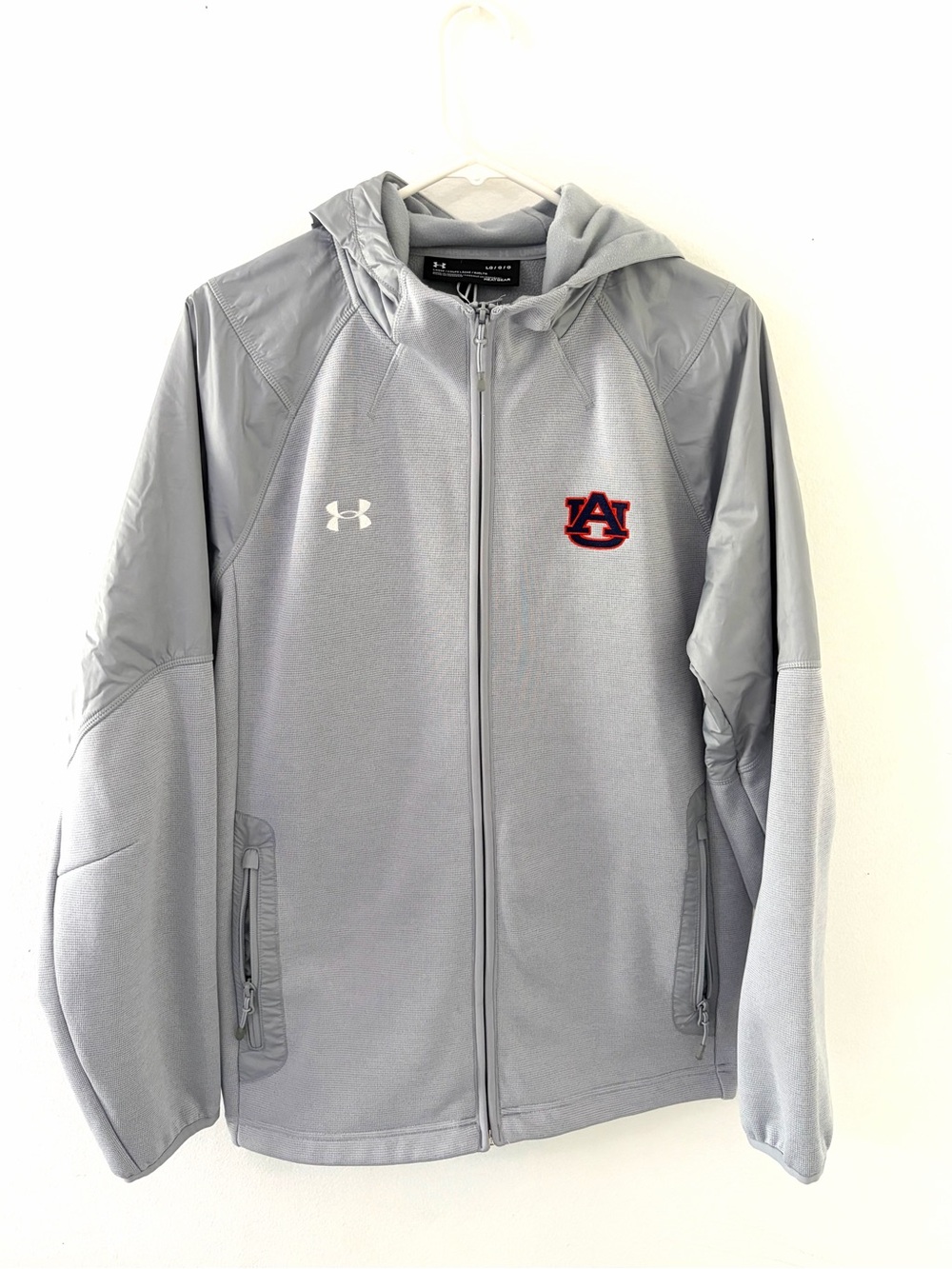 Under Armour Auburn Tigers Full Zip Heatgear Jacket with Hoodie, Size: Large